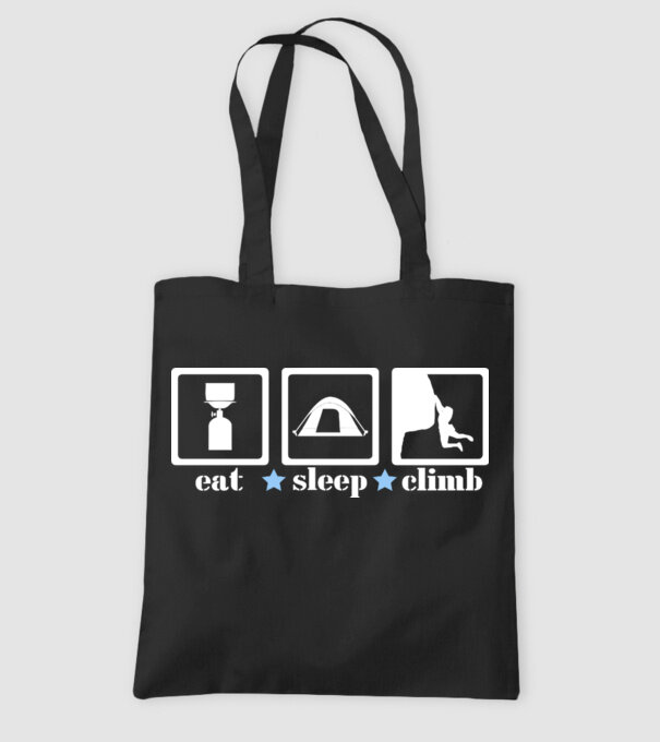 eatsleepclimb2 model negru pe tricou