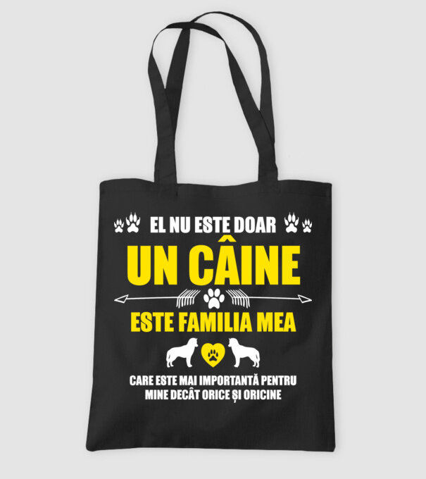 el nu este doar un câine, este familia mea, care este mai importantă pentru mine decât orice și oricine model negru pe tricou