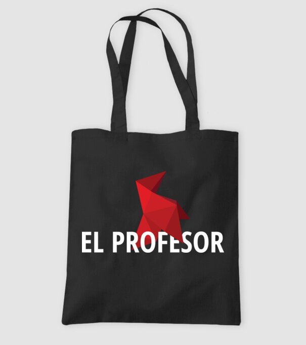 el professor money heist model negru pe tricou