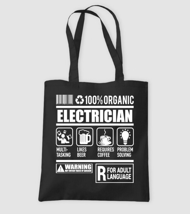 ELECTRICIAN model negru pe tricou
