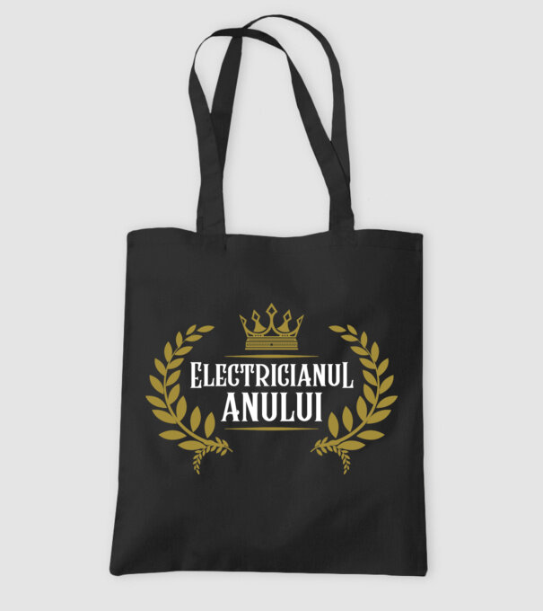 Electricianul anului model negru pe tricou