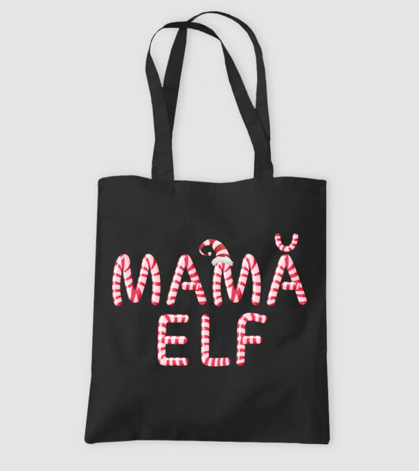 mamă elf model negru pe tricou