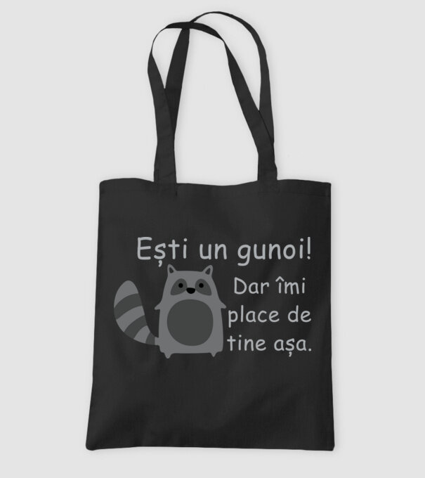 ești un gunoi! dar îmi place de tine așa model negru pe tricou