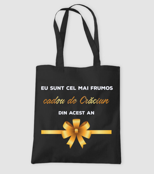 Eu sunt cel mai frumos cadou de Crăciun din acest an model negru pe tricou