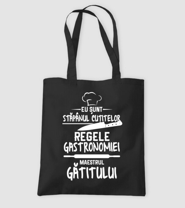 eu sunt stăpânul cuțitelor, regele gastronomiei, maestrul gătitului model negru pe tricou