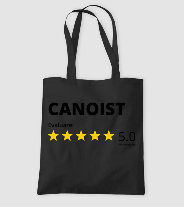 Evaluare 5 CANOIST model negru pe tricou