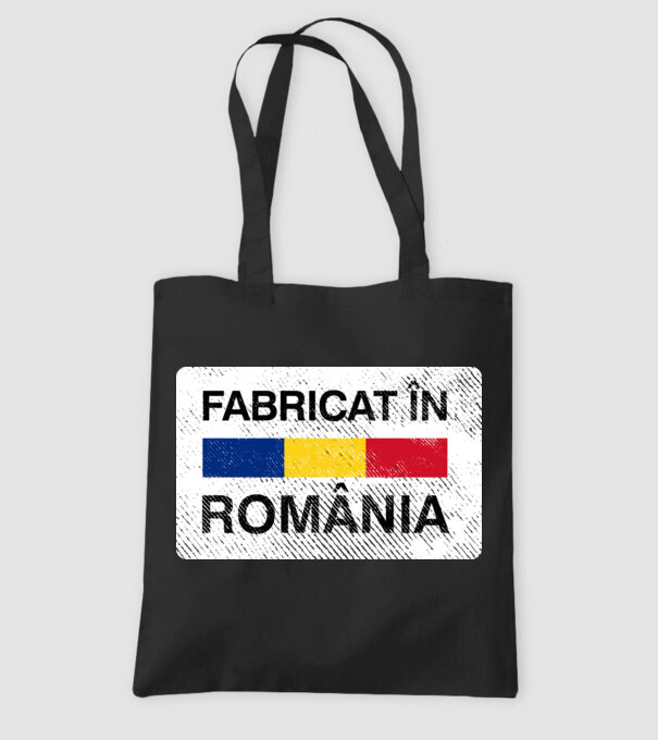 Fabricat în România model negru pe tricou