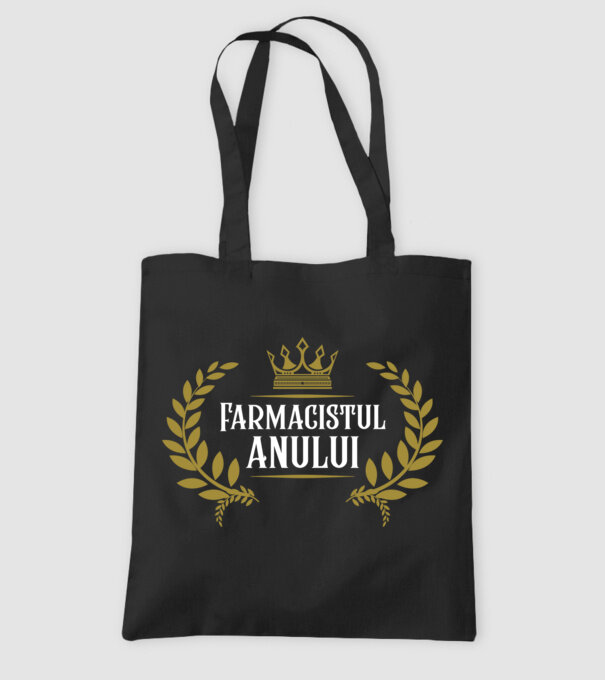 Farmacistul/ farmacista anului model negru pe tricou