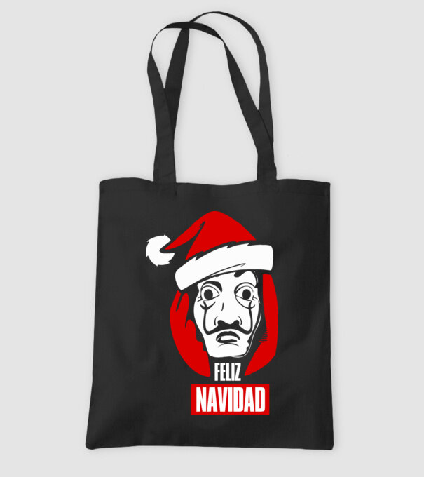 feliz navidad merry christmas money heist model negru pe tricou