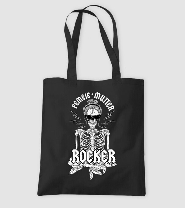 femeie - mutter - rocker model negru pe tricou