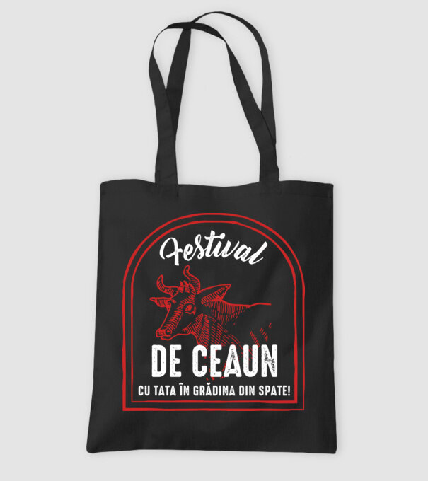 Festival de ceaun - cu tata în grădina din spate! model negru pe tricou