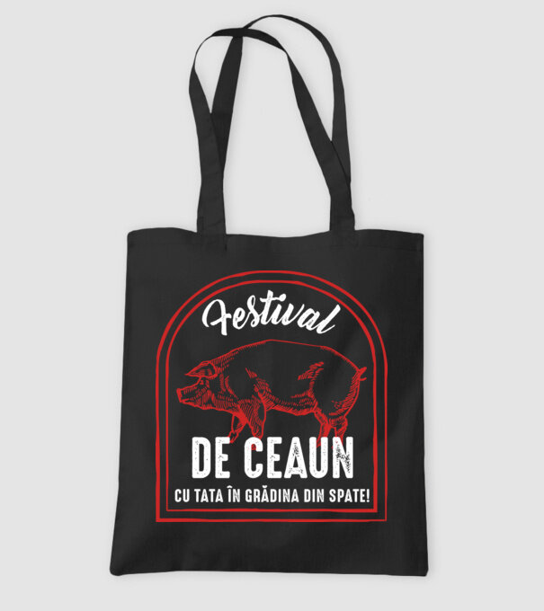 Festival de ceaun - cu tata în grădina din spate! model negru pe tricou