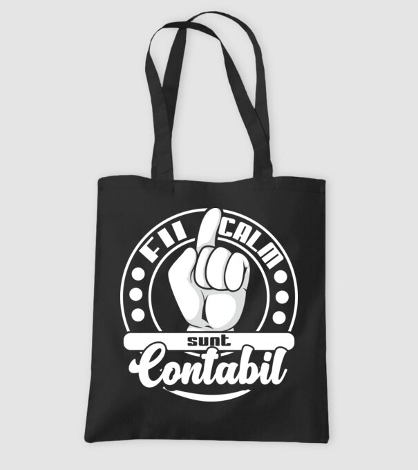 Fii calm... sunt contabil model negru pe tricou