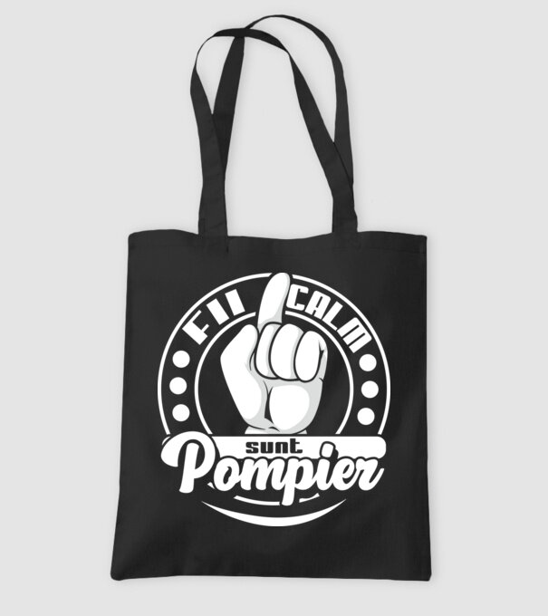 Fii calm... sunt pompier model negru pe tricou