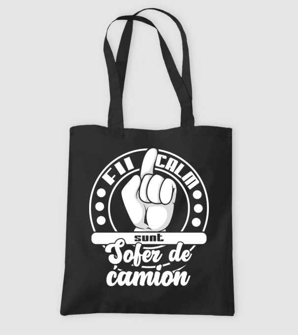 Fii calm... sunt șofer de camion model negru pe tricou