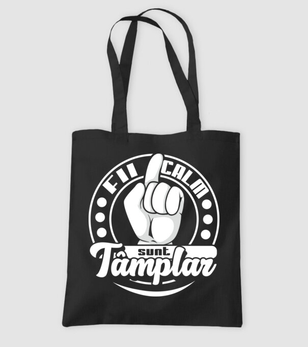 Fii calm... sunt tâmplar model negru pe tricou