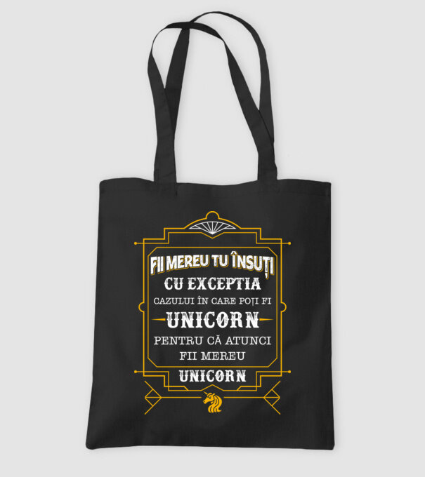 Fii mereu tu însuți, cu excepția cazului în care poți fi unicorn, pentru că atunci fii mereu unicorn! model negru pe tricou