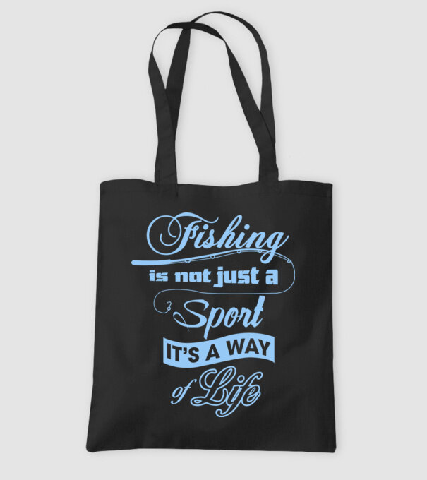 Fishing is not just a sport model negru pe tricou