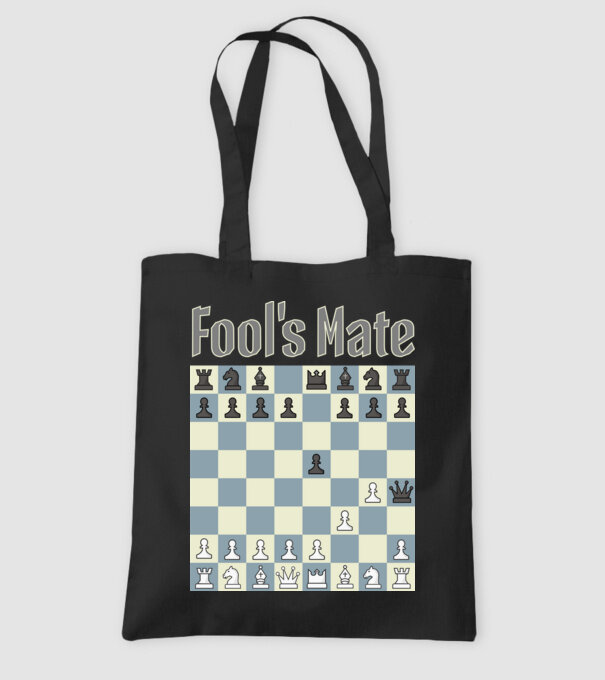 fool's mate model negru pe tricou