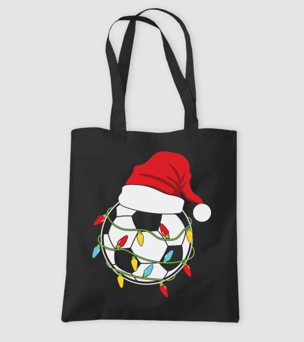 Football christmas model negru pe tricou