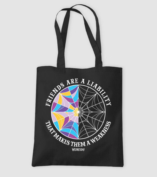 Friends are liability model negru pe tricou
