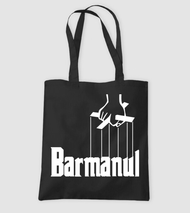 Barmanul model negru pe tricou
