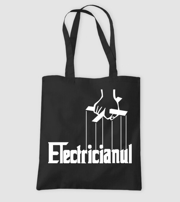 Electricianul model negru pe tricou
