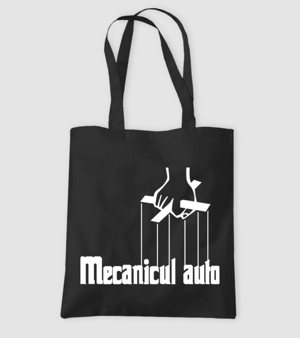 Mecanicul auto model negru pe tricou