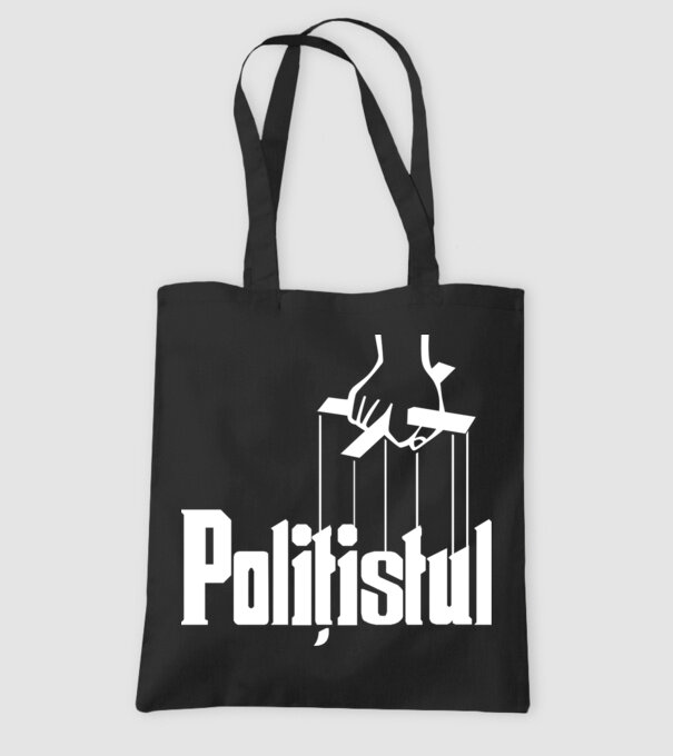 Polițistul model negru pe tricou