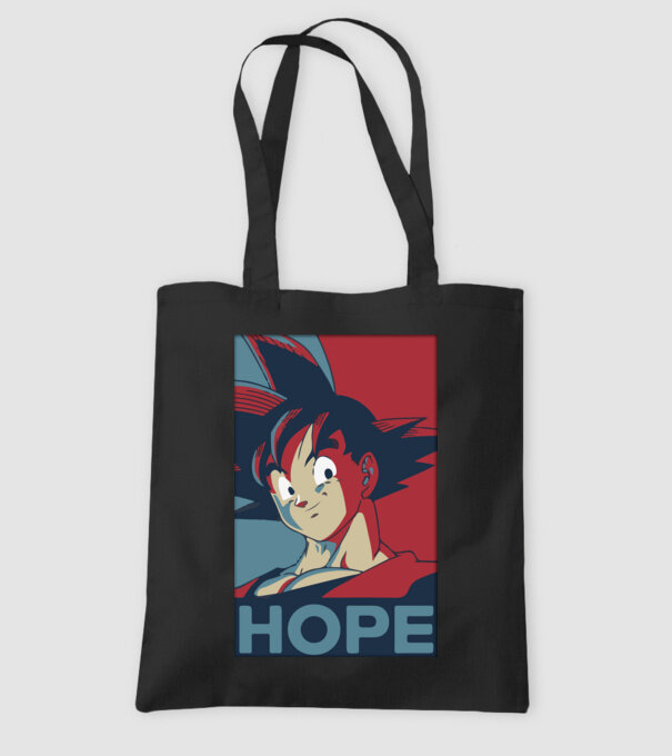 goku hope dragonball model negru pe tricou