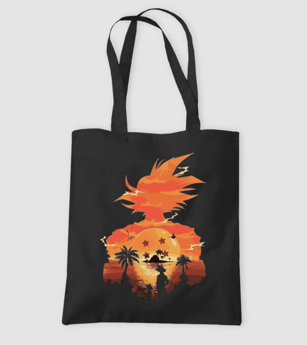 goku sunset 2 model negru pe tricou