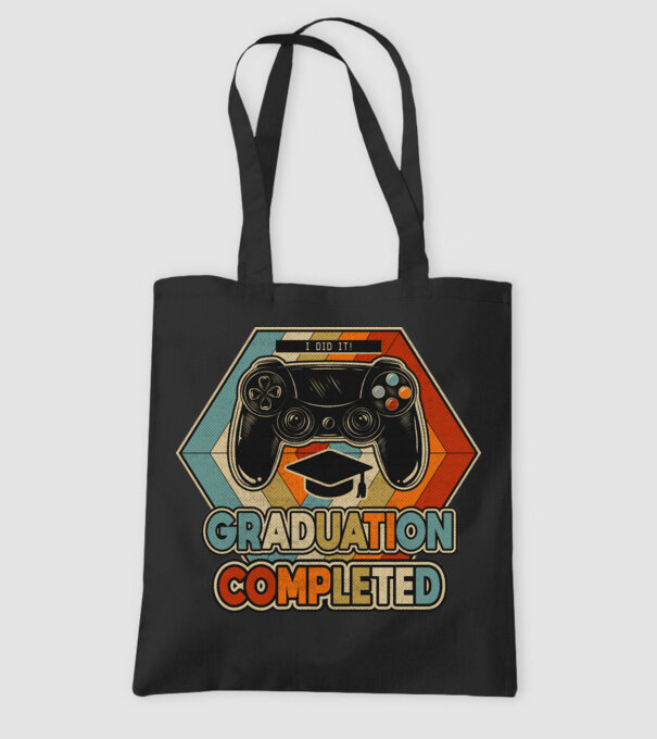 Graduation Completed model negru pe tricou