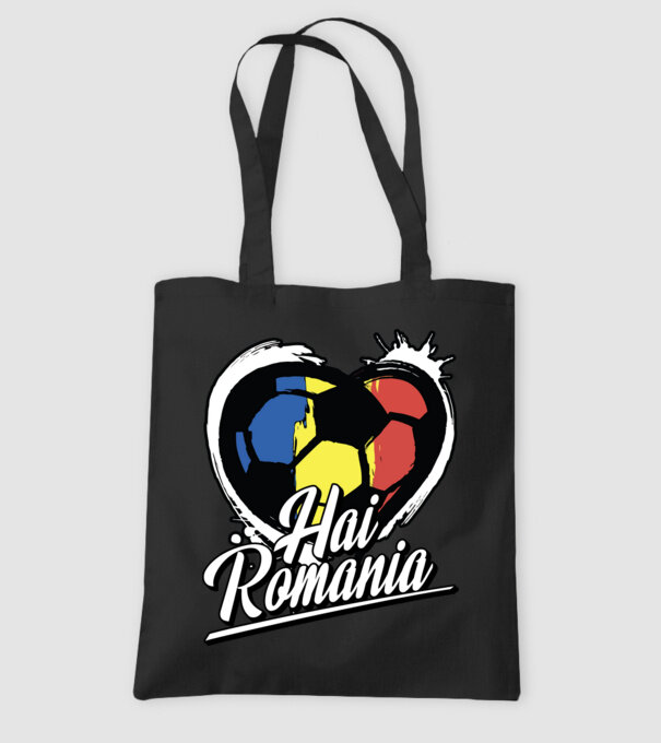 Hai romania heart model negru pe tricou