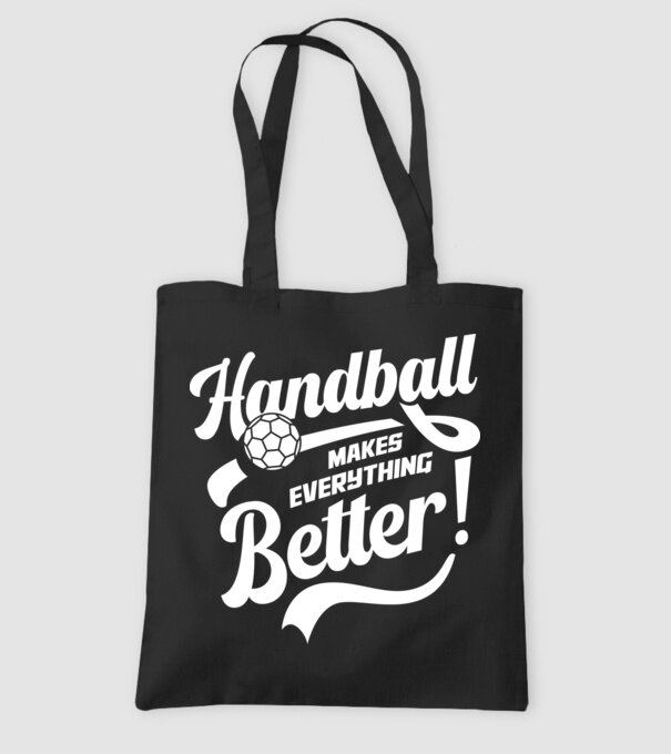 Handball makes everything better model negru pe tricou