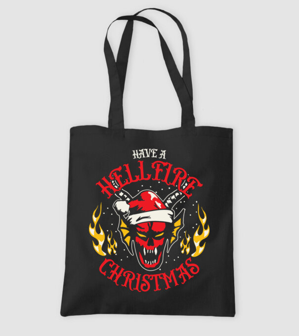 Hellfire Christmas model negru pe tricou