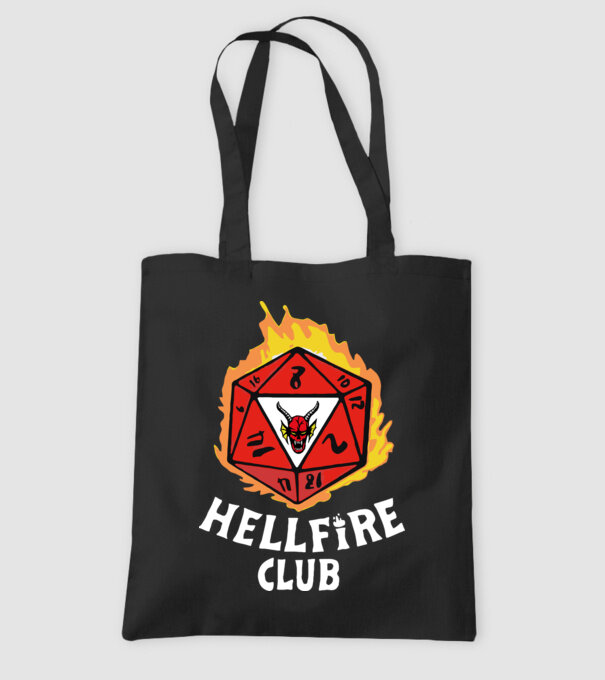 hellfire club roll dice model negru pe tricou