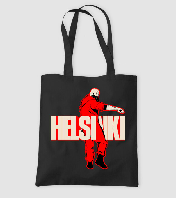 helsinki la casa de papel model negru pe tricou