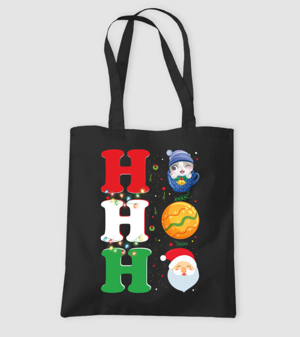 Ho-ho-ho christmas model negru pe tricou