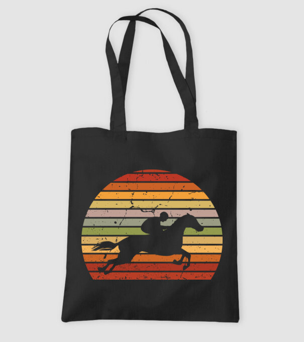 horse race model negru pe tricou