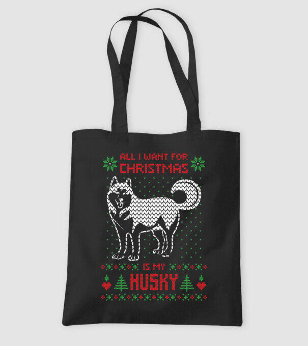 Husky model negru pe tricou