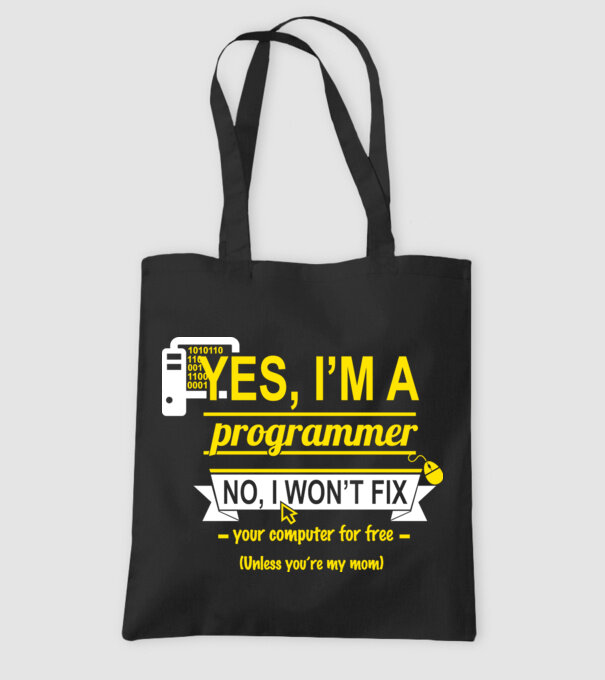 I am a programmer model negru pe tricou