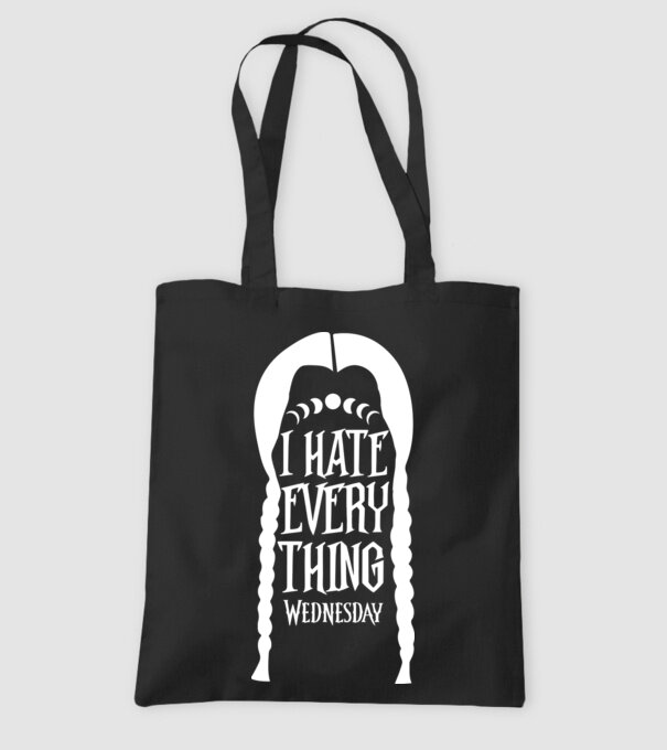 I hate everything model negru pe tricou