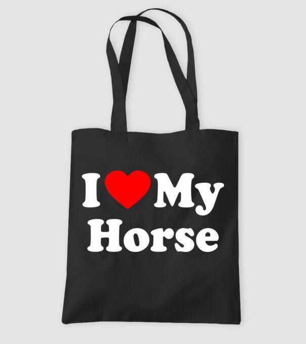 i ove my horse model negru pe tricou
