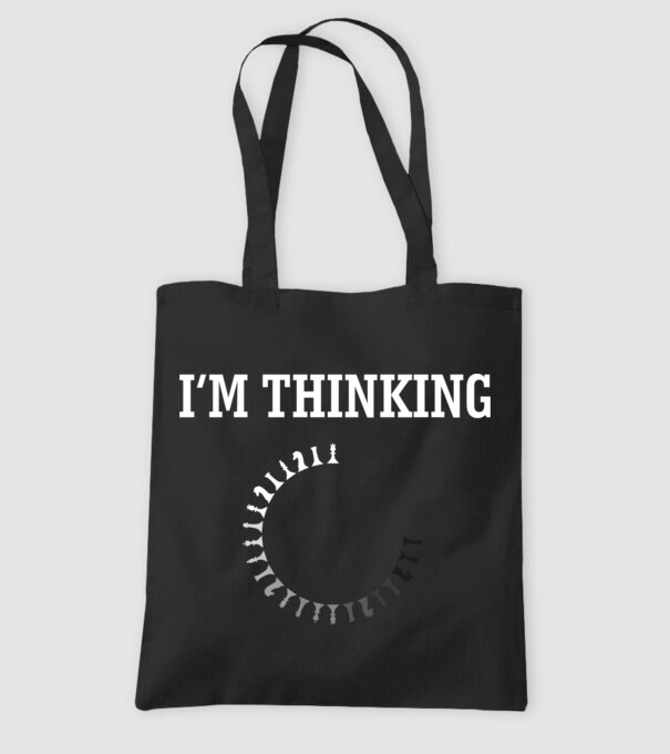 Im thinking model negru pe tricou