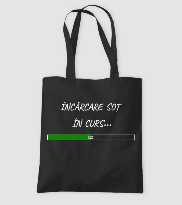 încărcare soț în curs model negru pe tricou
