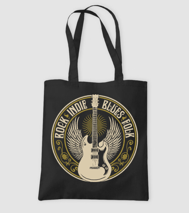 Indie rock model negru pe tricou