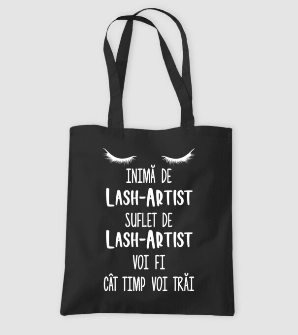 inimă de lash-artist, suflet de lash-artist, voi fi lash-artist cât timp voi trăi model negru pe tricou