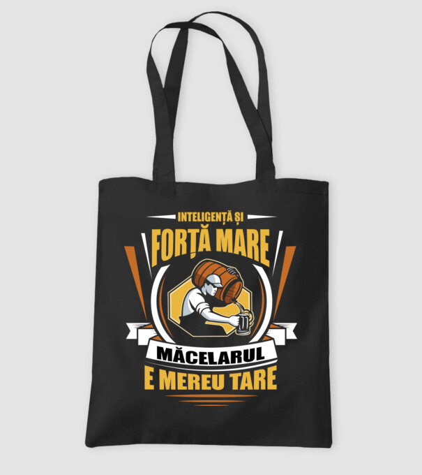 Inteligență și forță mare, barmanul e mereu tare model negru pe tricou