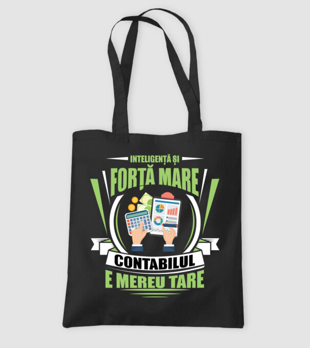 Inteligență și forță mare, contabilul e mereu tare model negru pe tricou
