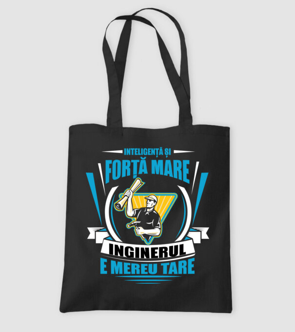 Inteligență și forță mare, inginerul e mereu tare model negru pe tricou